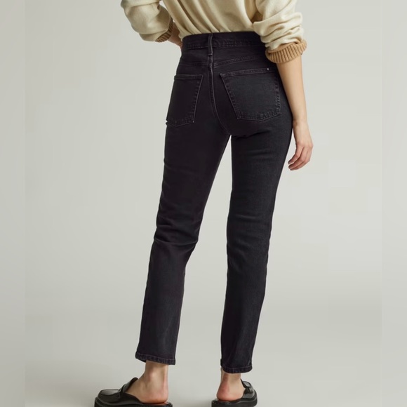 Everlane Women's Original Cheeky Jean Size 25 Black Straight Leg High Rise Crop - Picture 2 of 16